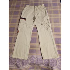 Vintage Tommy Hilfiger Cargo Pants Khaki Jeans Utility Pockets 90s Y2k Baggy